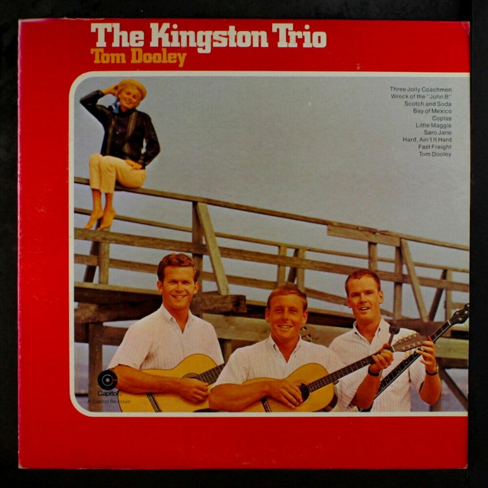 kingston trio tom dooley 1960 folk lp - college concert live stereo bob dylan